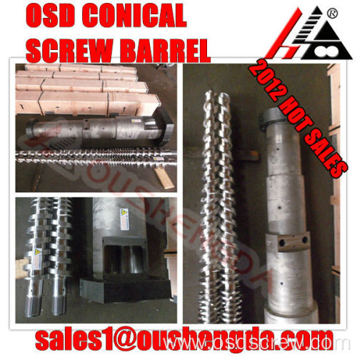 80/156 stainless steel screw for twin screw extruder barrel conical
